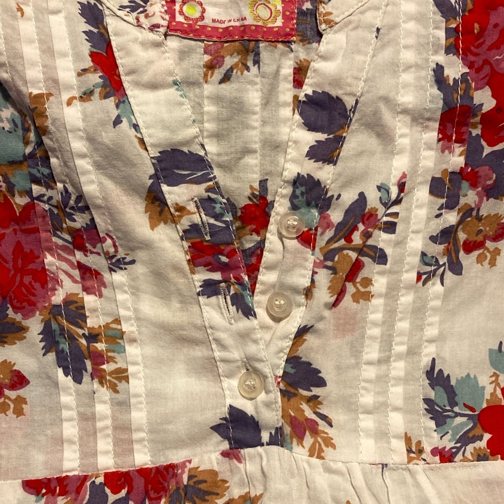 Floral Women's Top - Red and Purple - Picture 3 of 12
